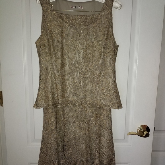 NEW SPENCER ALEXIS 3PC TAUPE BLK GOLD BLK EMBRO SM - Picture 2 of 7